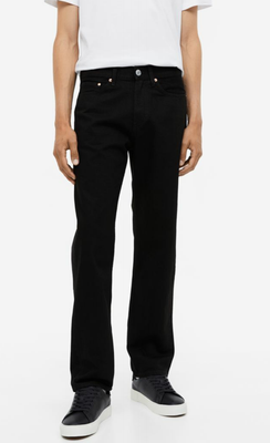 Чоловічі джинси Straight Relaxed Fit H&M (56045) W30L32 Чорні 56045 фото