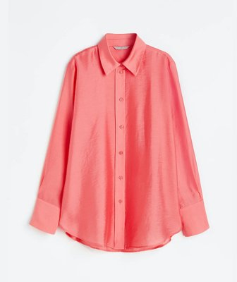 Жіноча класична сорочка з ліоцелю Н&М (56655) S Рожева 56655 фото