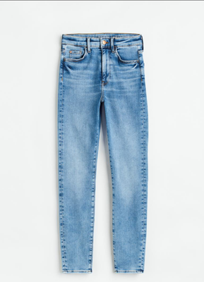 Женские джинсы Skinny с ультра высокой талией Н&М (55604) W34 Синие 55604 фото