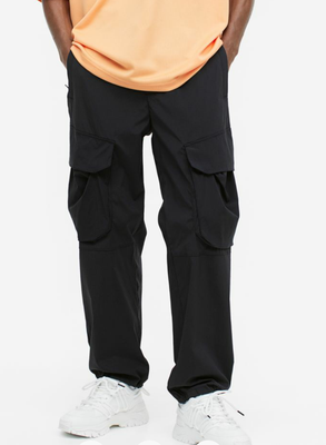 Чоловічі нейлонові штани Relaxed Fit H&M (55992) S Чорні 55992 фото