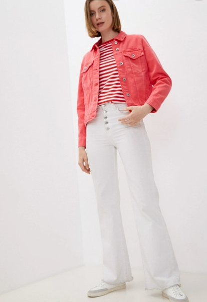 Жіноча джинсова куртка М&S (56029) S Рожева 56029 фото