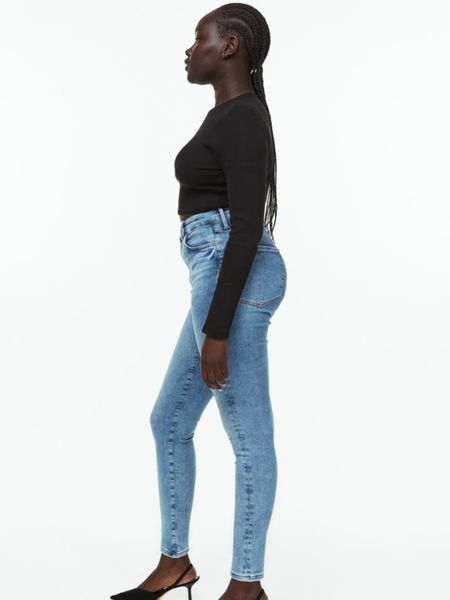 Жіночі джинси Skinny з ультра високою талією Н&М (55604) W34 Сині 55604 фото