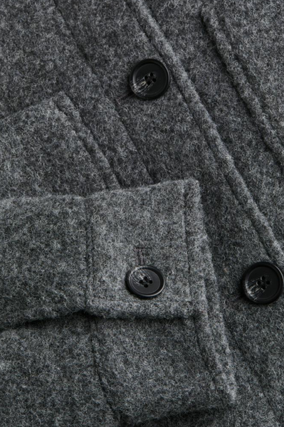 Женская куртка из шерстяной смеси Н&М (56226) М Темно-серая 56226_m фото
