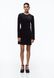 Женское велюровое платье с открытой спиной Н&М (56730) М Черное  56730 фото 3