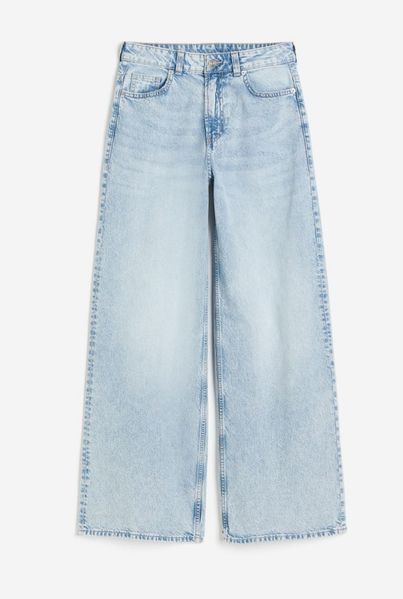 Жіночі джинси Relaxed regular waist H&M (56533) W34 Блакитний  56533 фото