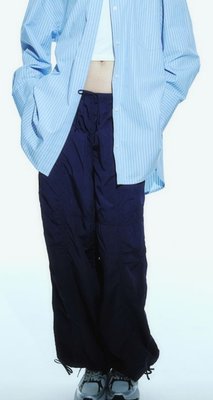Жіночі нейлонові штани-парашути Н&М (56830) XS Темно-синій  56830 фото