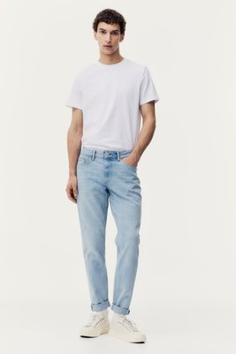 Мужские обычные зауженные джинсы Н&М (56875) W34 L32 Синие 56875 фото