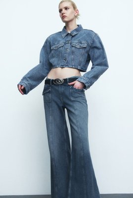 Женские джинсы Wide Regular H&M (56811) W34 Синие 56811 фото