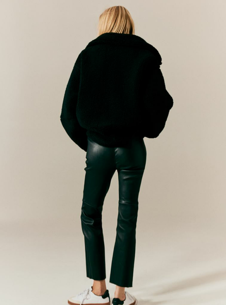 Жіноча плюшева куртка Н&М (56523) XS Чорна 56523 фото
