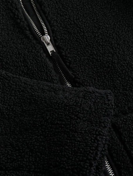 Женская плюшевая куртка Н&М (56523) XS Черная 56523 фото