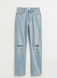 Жіночі джинси з прямою завишеною талією в стилі 90-х (55607) W42 Блакитні 55607 фото 2