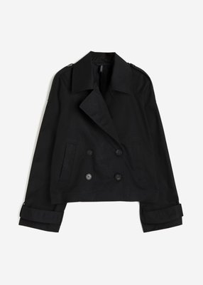 Жіноча полотняна куртка Н&М (56984) XS Чорна 56984 фото