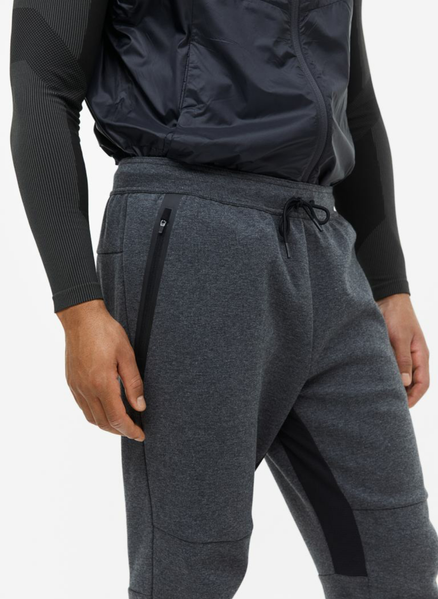 Чоловічі спортивні штани-джогери з матеріалу Dry Move Н&М (56348) S Сірі 56348 фото