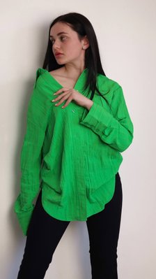 Женская рубашка шифоновая Н&М (55581) XS Зелёная 55581 фото