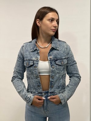Жіноча джинсова куртка Н&М (56067) XS Світло-синя 56067 фото