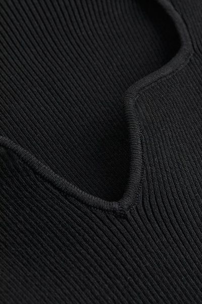 Жіночий трикотажний светр в рубчик H&M (10208) XS Чорний 10208 фото