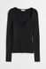 Жіночий трикотажний светр в рубчик H&M (10208) XS Чорний 10208 фото 1