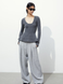 Жіночий приталений светр з вирізом Н&М (56328) XS Сірий 56328 фото 7