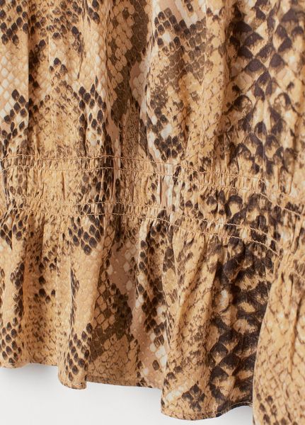 Жіноча блуза зміїного принту H&M (10209) L Коричнева 10209 фото
