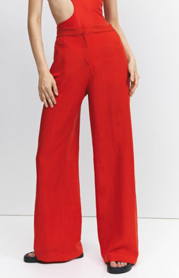 Жіночі лляні штани Н&М (55994) S Червоні 55994_S фото