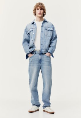Чоловічі вільні джинси Н&М (56878) W34 L32 Блакитні 56878 фото
