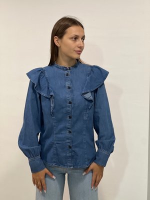 Жіноча джинсова сорочка Н&М (56069) S Синя 56069 фото