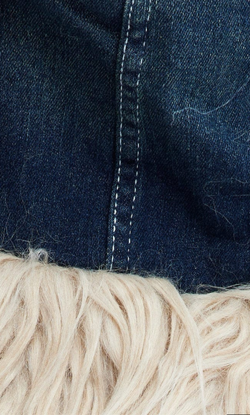 Женская джинсовая куртка с шалевым воротником Н&М (56244) XS Синяя 56244 фото
