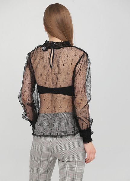Женская прозрачная блузка H&M (10210) L Черная 10210 фото