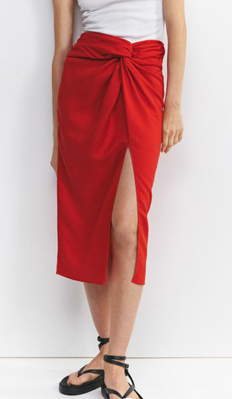 Женская юбка с узлом Н&М (55996) XS Красная 55996 фото