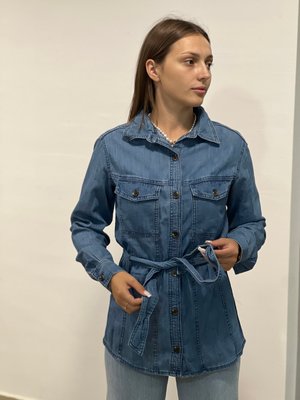 Жіноча джинсова сорочка Н&М (56070) XS Синя 56070 фото