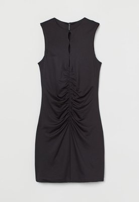 Жіноча трикотажна сукня зі зборками Н&М (57063) XS Чорна 57063 фото