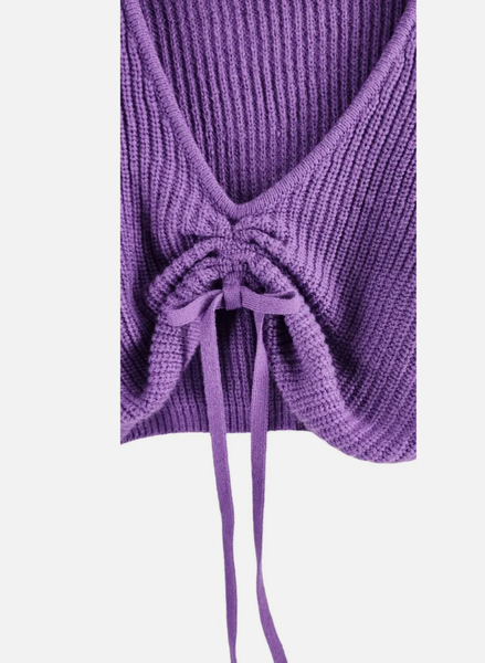 Жіночий в'язаний светр H&M (56331) XS Фіолетовий 56331 фото