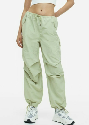 Жіночі штани парашути Н&М (55906) S Світло-зелені 55906 фото