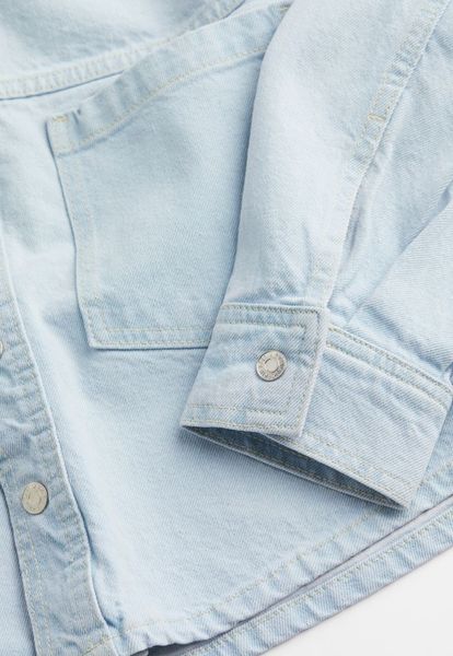 Жіноча джинсова верхня сорочка Н&М (56612) М Блакитна 56612_ фото