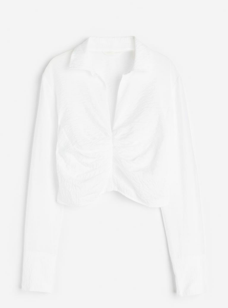 Жіноча блуза з коміром H&M (73736) S Біла 73736 фото
