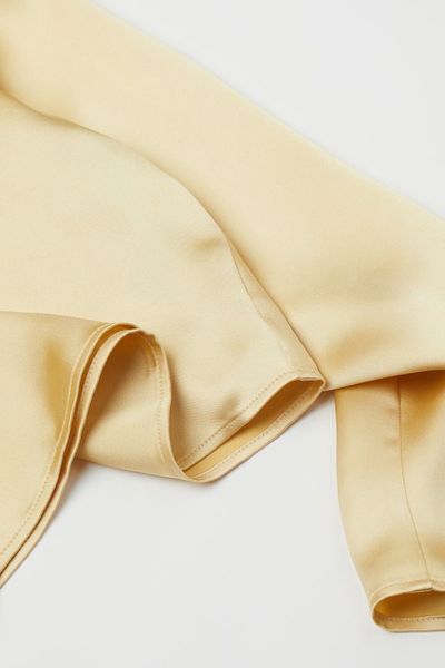 Жіноча атласна блуза H&M (10217) S Бежева 10217 фото