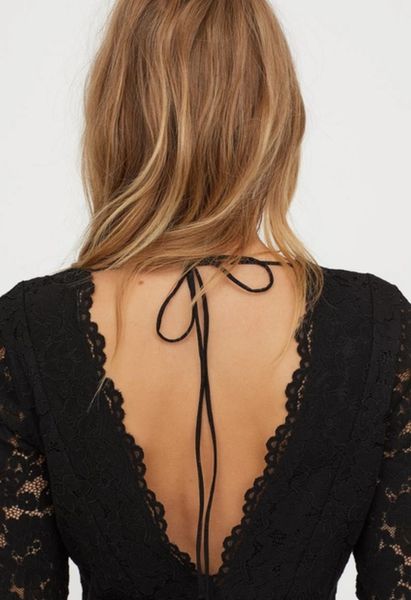 Жіноча мереживна сукня H&M (10219) S Чорна 10219 фото
