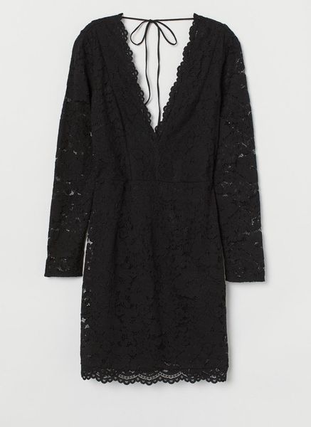 Жіноча мереживна сукня H&M (10219) S Чорна 10219 фото