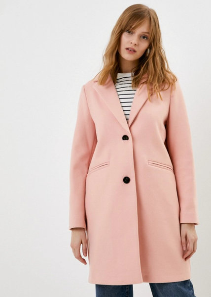 Жіноче однобортное пальто M&S (56335) M Рожеве 56335 фото