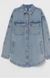 Жіноча джинсова сорочка оверсайз Н&М (56039) S Синя 56039 фото 4