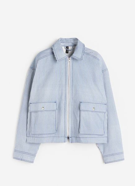 Джинсова куртка на застібку H&M (55625) XS Блакитна 55625 фото