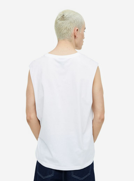 Чоловіча футболка з принтом Н&М (55815) XS Біла 55815 фото