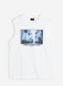 Чоловіча футболка з принтом Н&М (55815) XS Біла 55815 фото 5