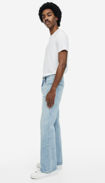 Чоловічі завужені джинси кльош Н&М (56019) W33 L32 Блакитні 56019 фото