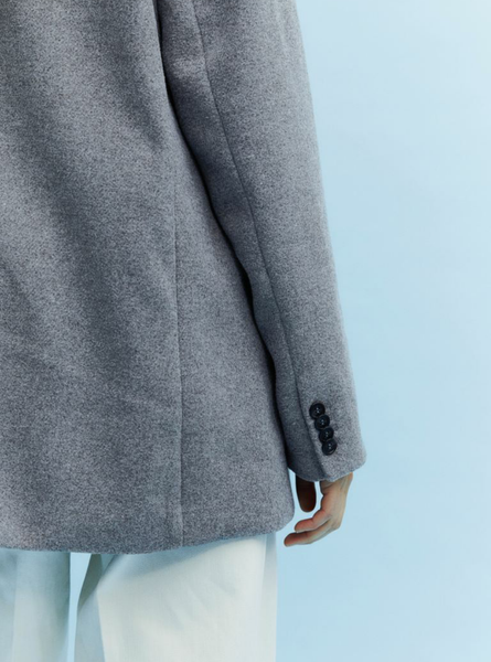 Жіночий піджак із суміші вовни Н&М (56252) L Сірий 56252 фото