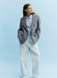 Жіночий піджак із суміші вовни Н&М (56252) L Сірий 56252 фото 3