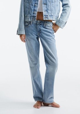 Жіночі прямі джинси Н&М (56818) W34 Блакитні 56818 фото