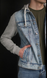 Чоловіча джинсова куртка з капюшоном H&M (55709) XS Синя 55709 фото 4