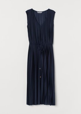 Жіноча сукня плісе Н&М (56724) M Темно-синя  56724 фото
