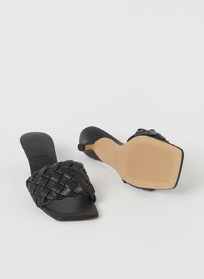 Женские босоножки на каблуке Н&М (80007) 39 Черные 80007 фото